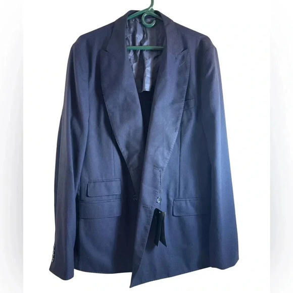 J. Lindeberg Navy Slim-Fit Double-Breasted Blazer Size 54L NWT - Picture 3 of 9
